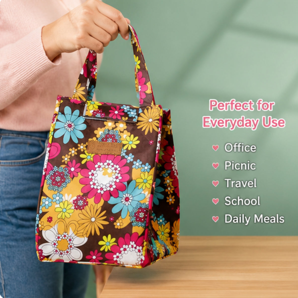 Canvas Tote Lunch Bag