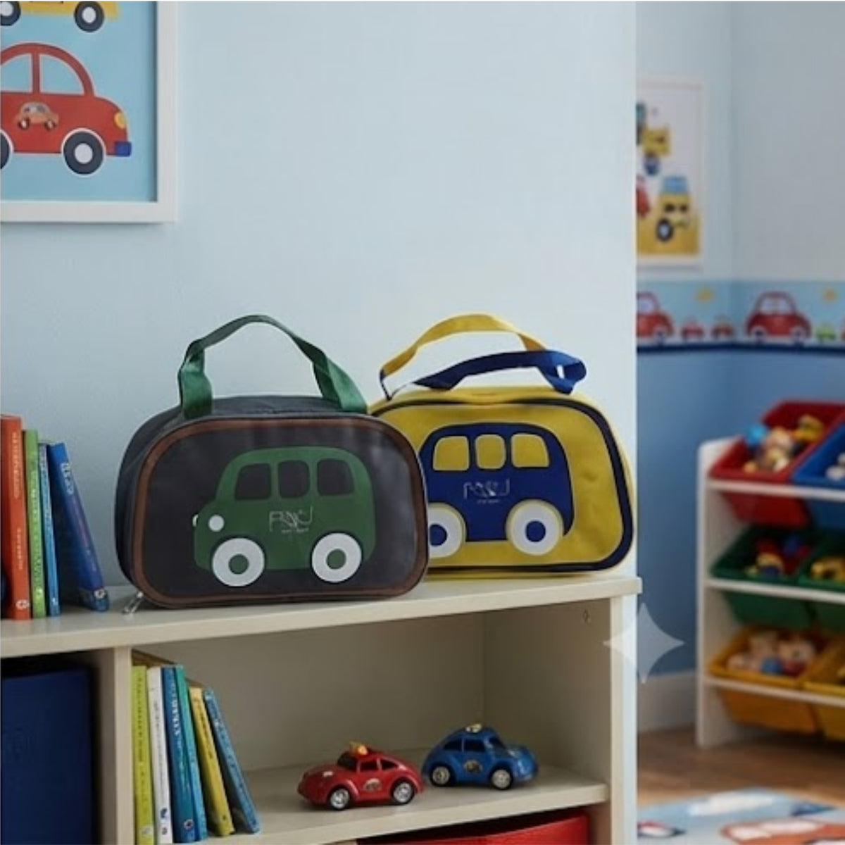 Cute Car Kids Lunch Bags (Set of 2)