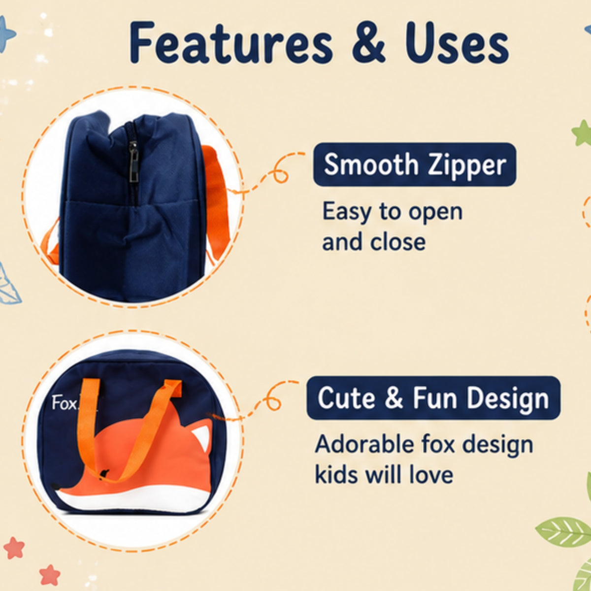 Foxy Friend Kids Lunch Bag