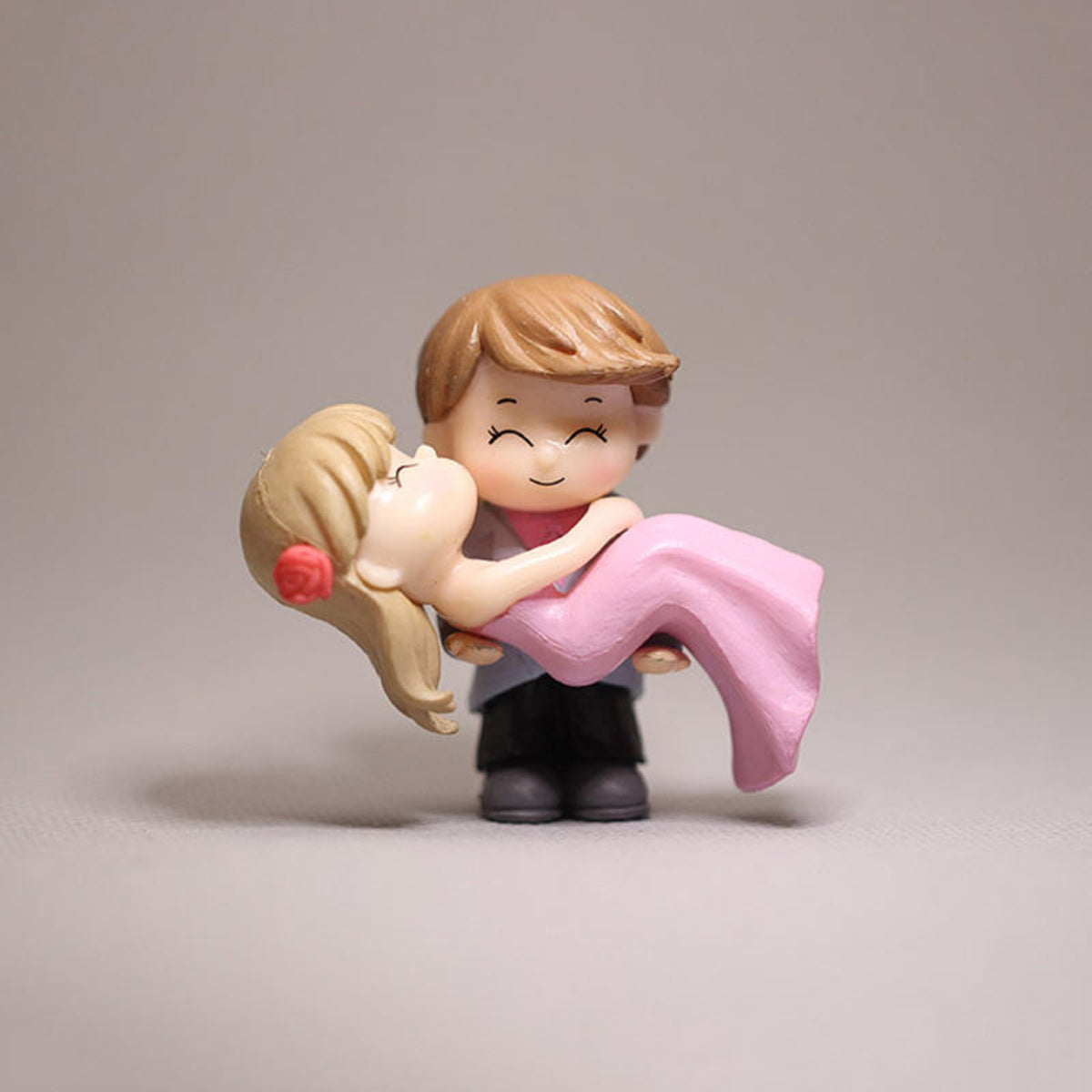 Boy Holding Girl Couple Miniature