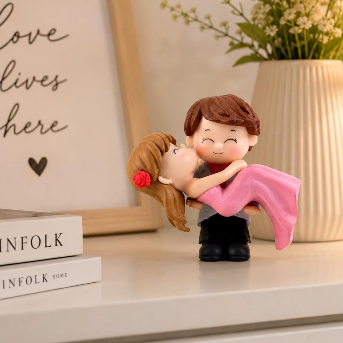 Boy Holding Girl Couple Miniature