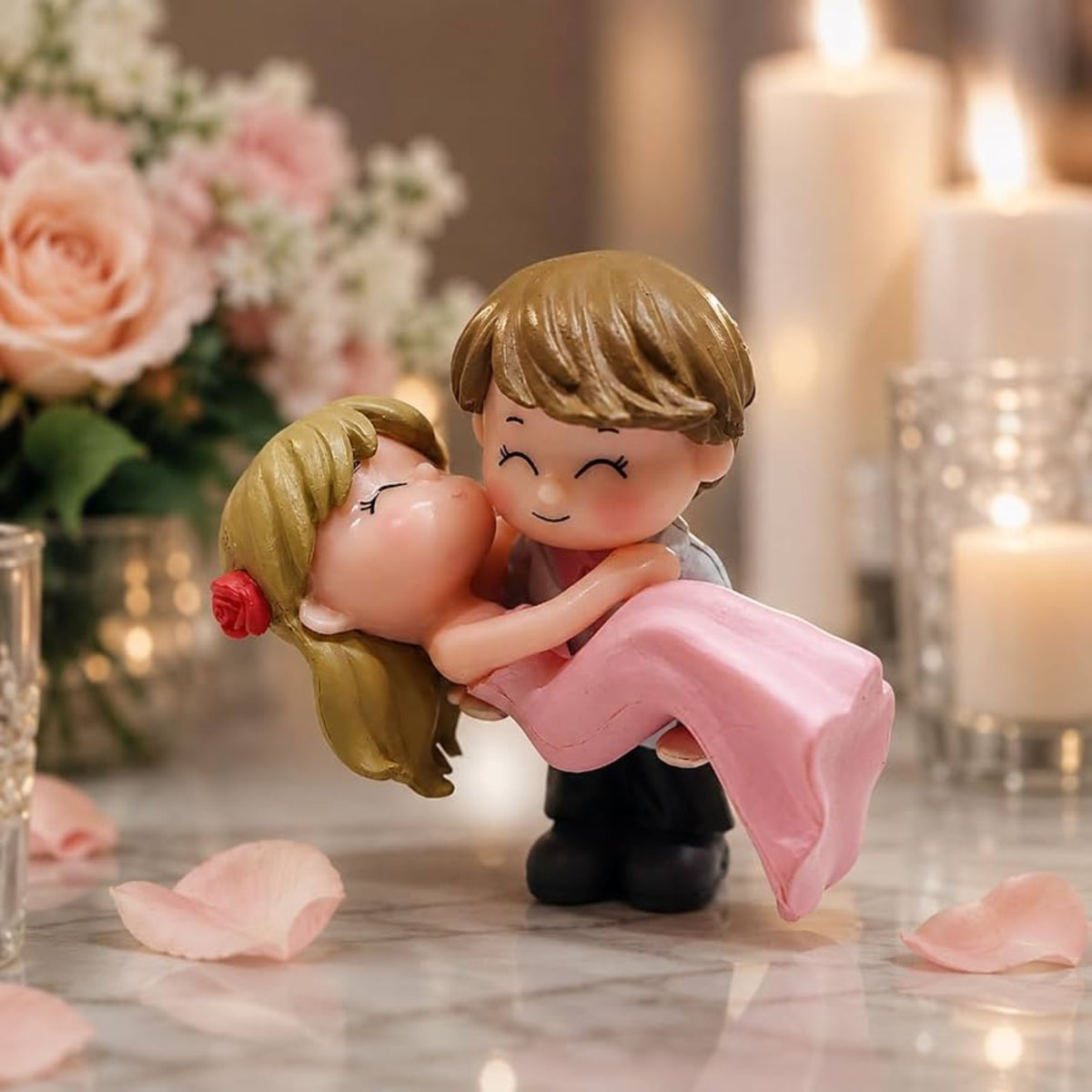 Boy Holding Girl Couple Miniature