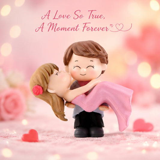 Boy Holding Girl Couple Miniature