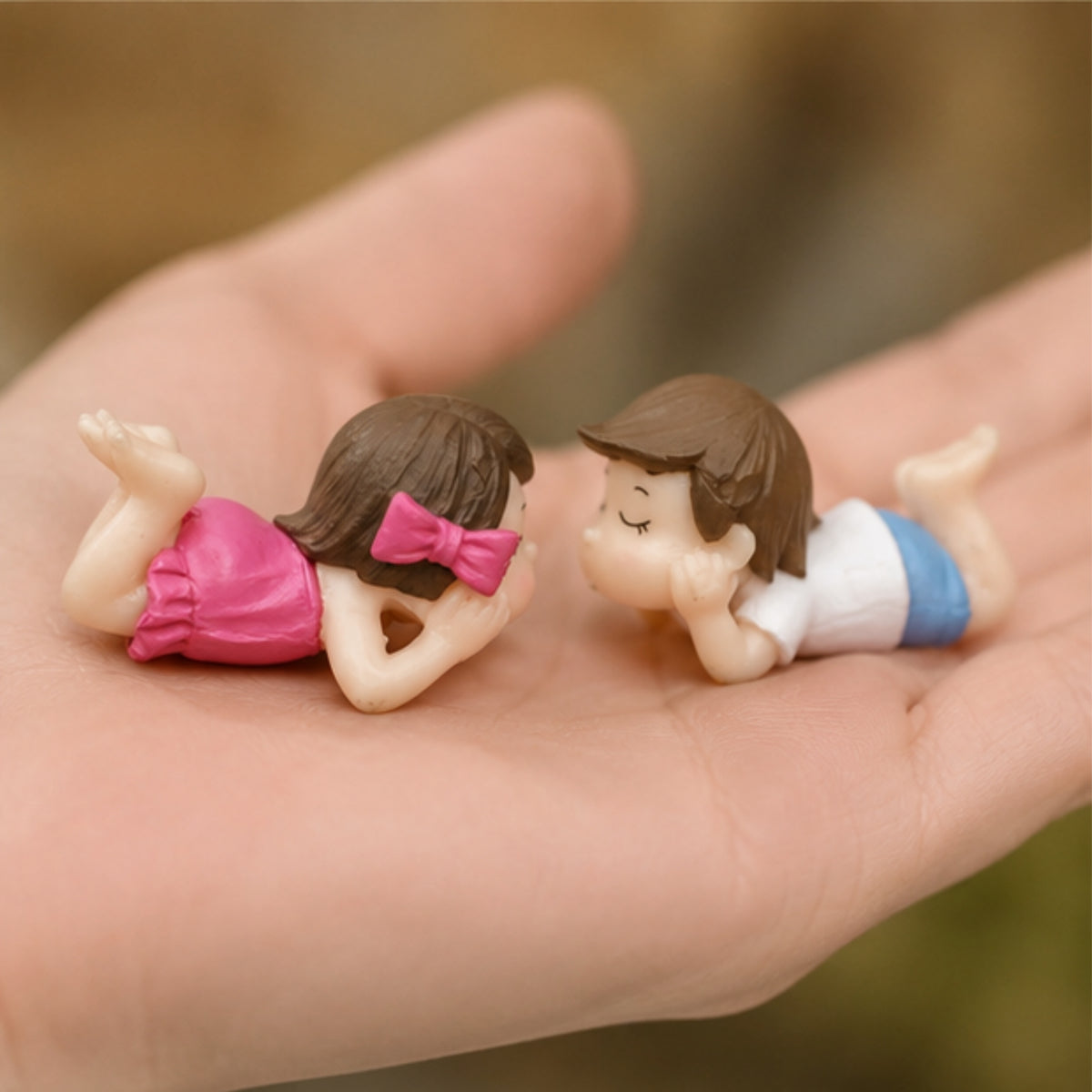 Lying Boy & Girl Couple Miniature