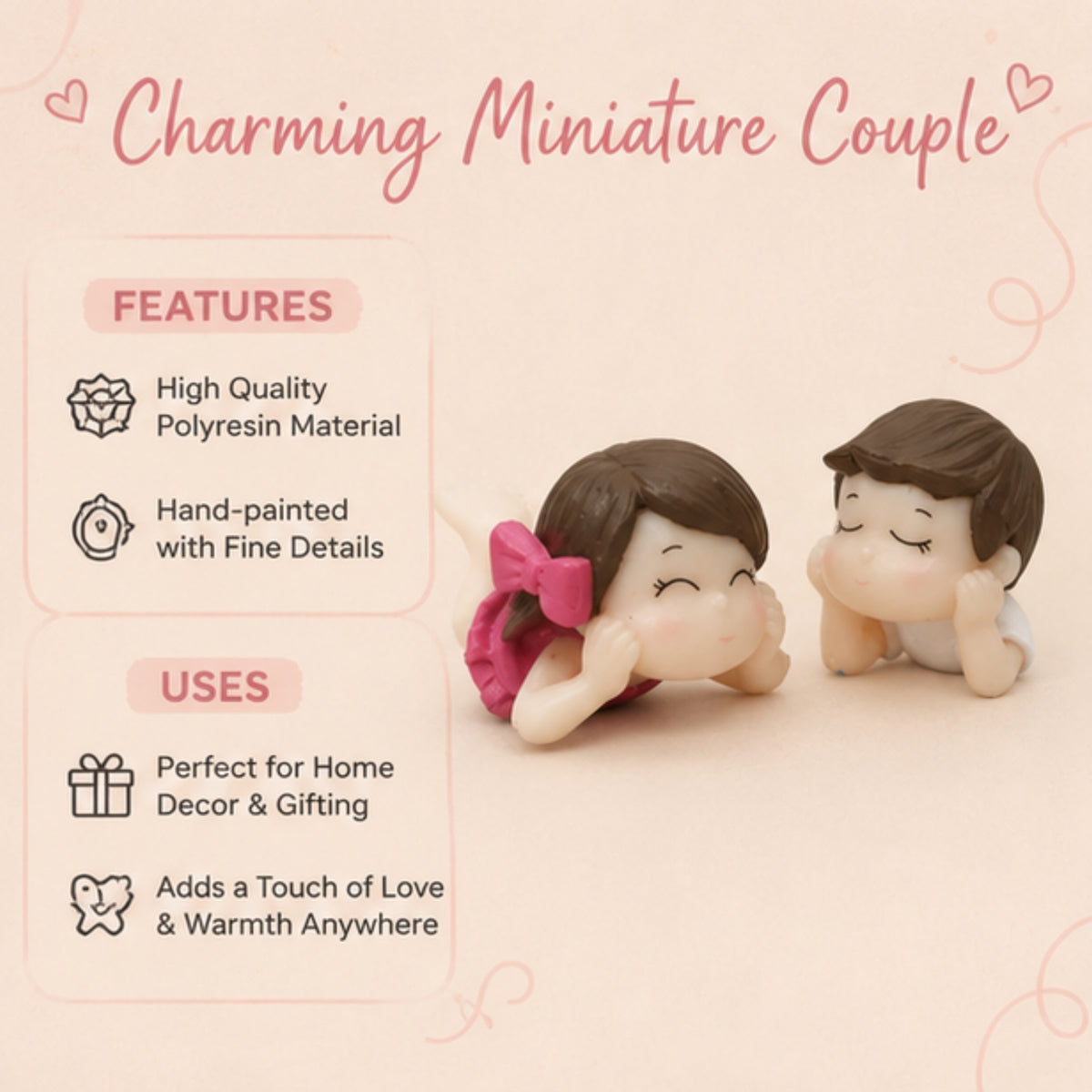 Lying Boy & Girl Couple Miniature