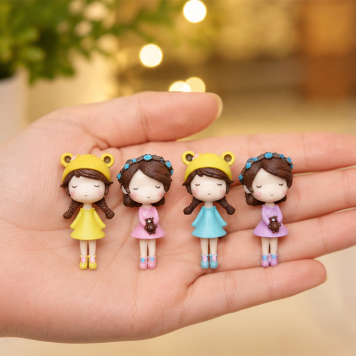 Set of 4 Girls Miniature Figurines