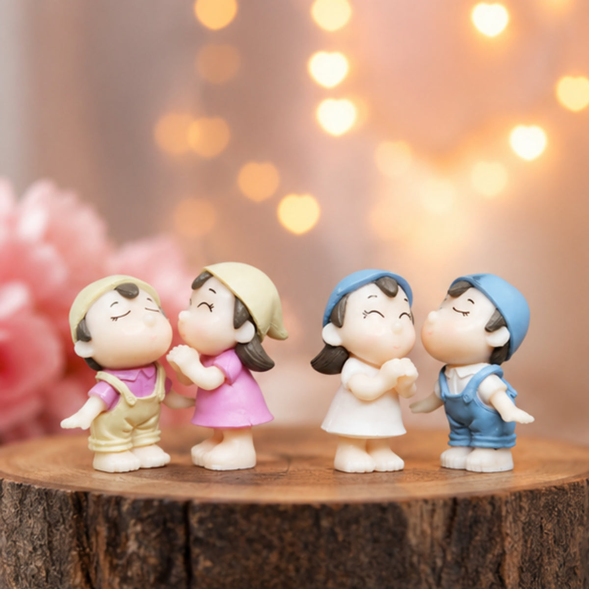 Set of 4 Small Couple Miniature