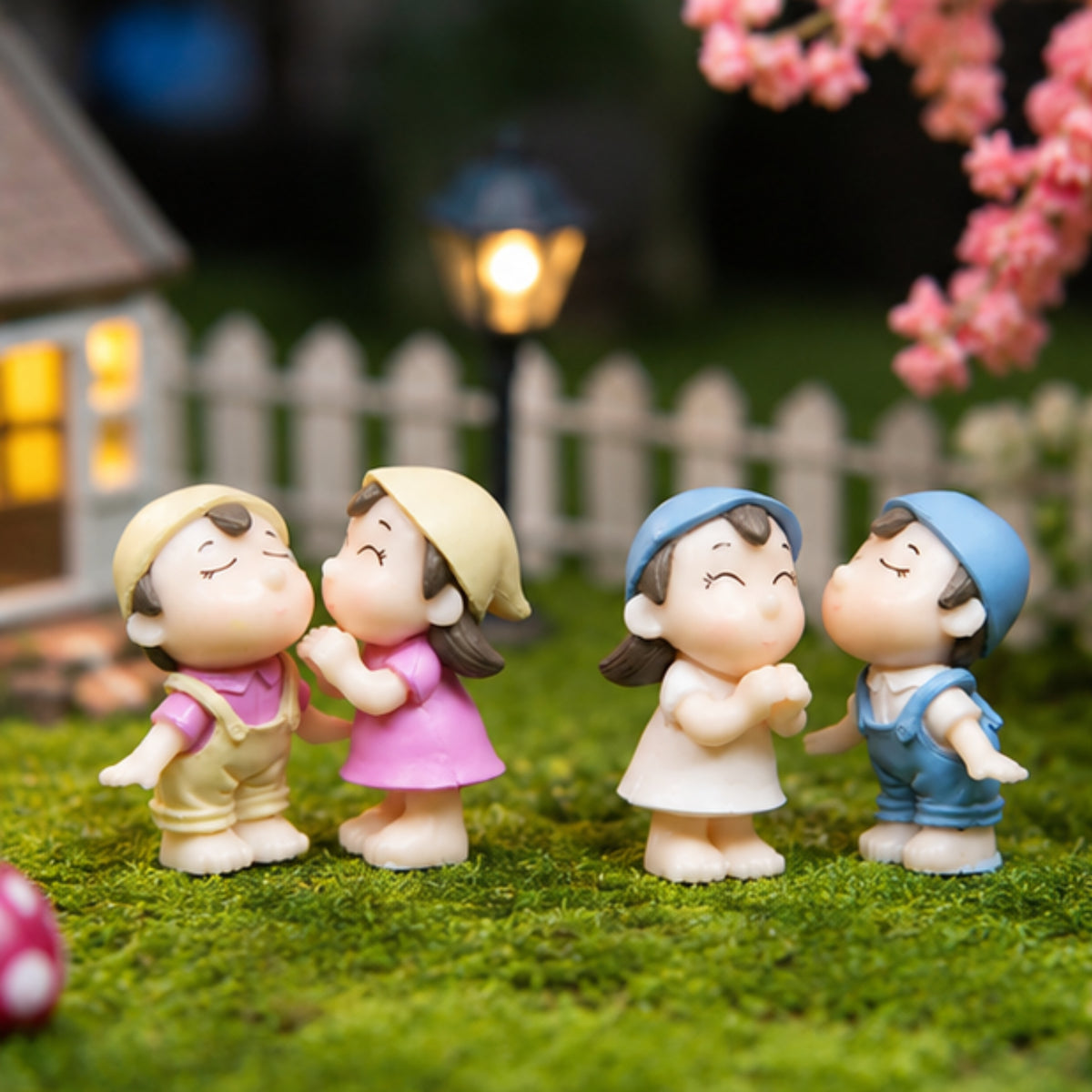 Set of 4 Small Couple Miniature