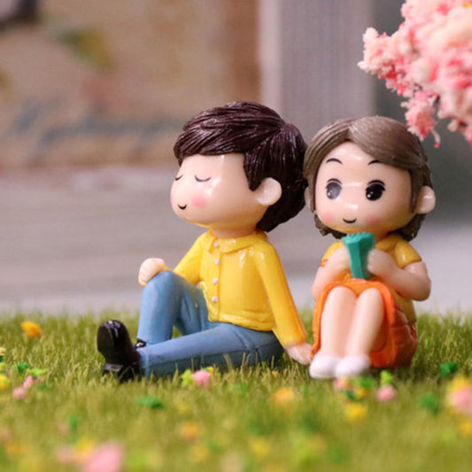Kids Sitting Sipping Miniature Set
