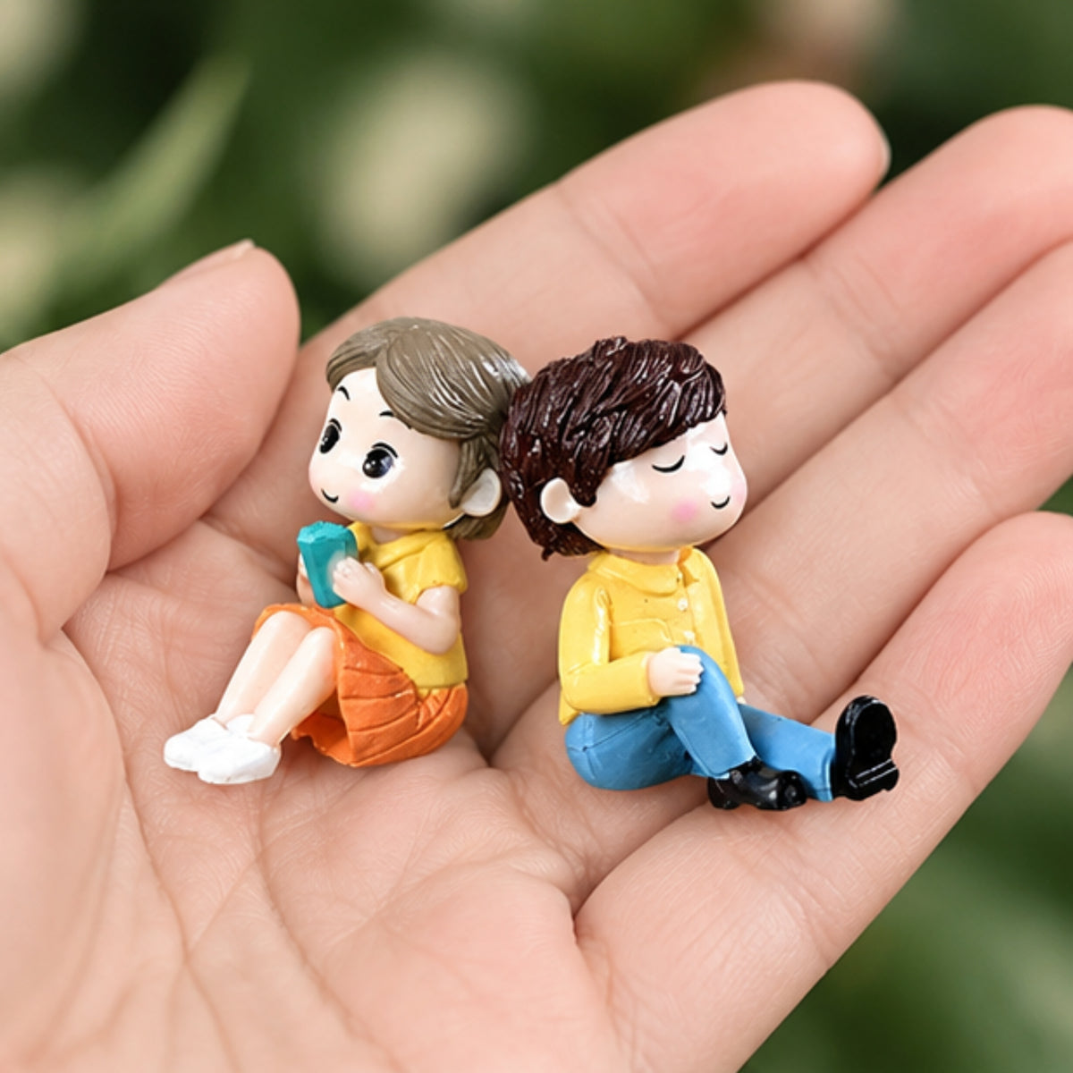 Kids Sitting Sipping Miniature Set