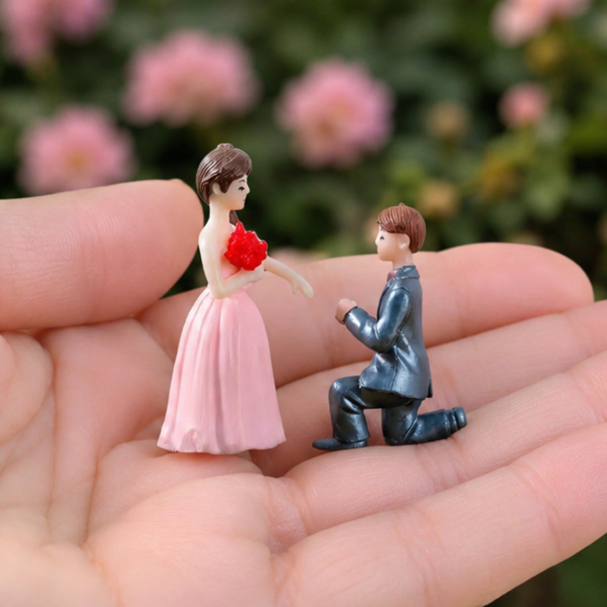 Boy Proposing Girl Miniature Set
