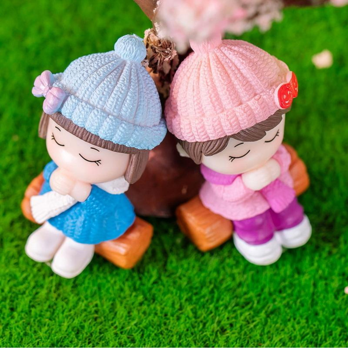Kids with Bonfire Miniature (Brown & Green)
