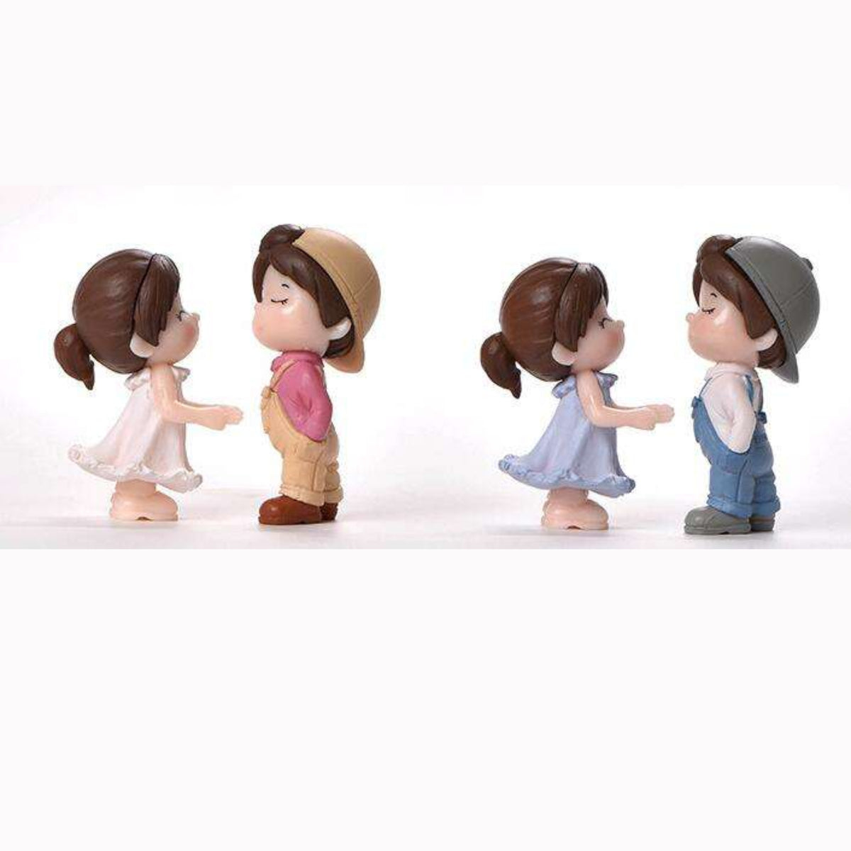 Kissing Cap Couple Miniature (Pink)