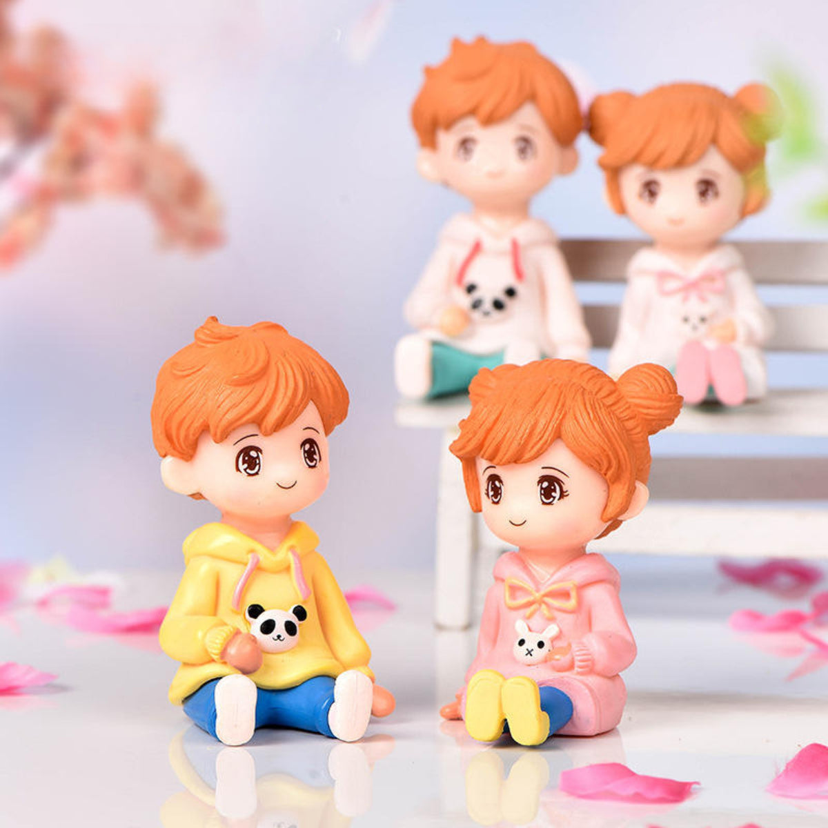 Orange Hair Kids Miniature (Yellow & Pink)