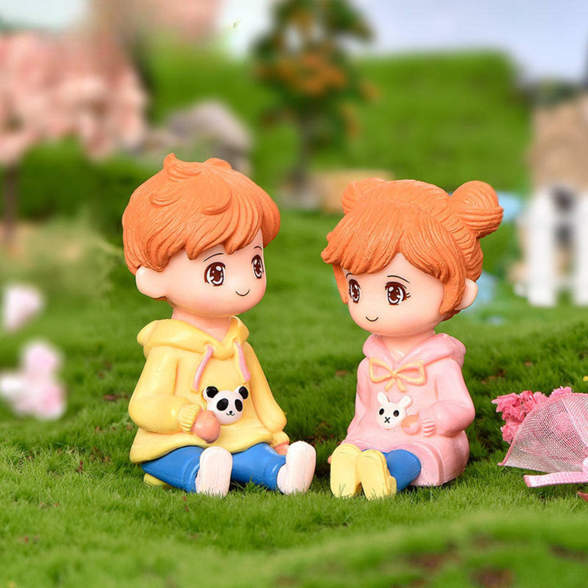 Orange Hair Kids Miniature (Yellow & Pink)