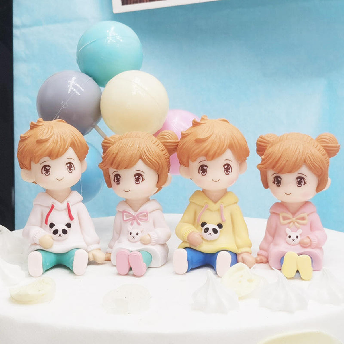 Orange Hair Kids Miniature (Yellow & Pink)