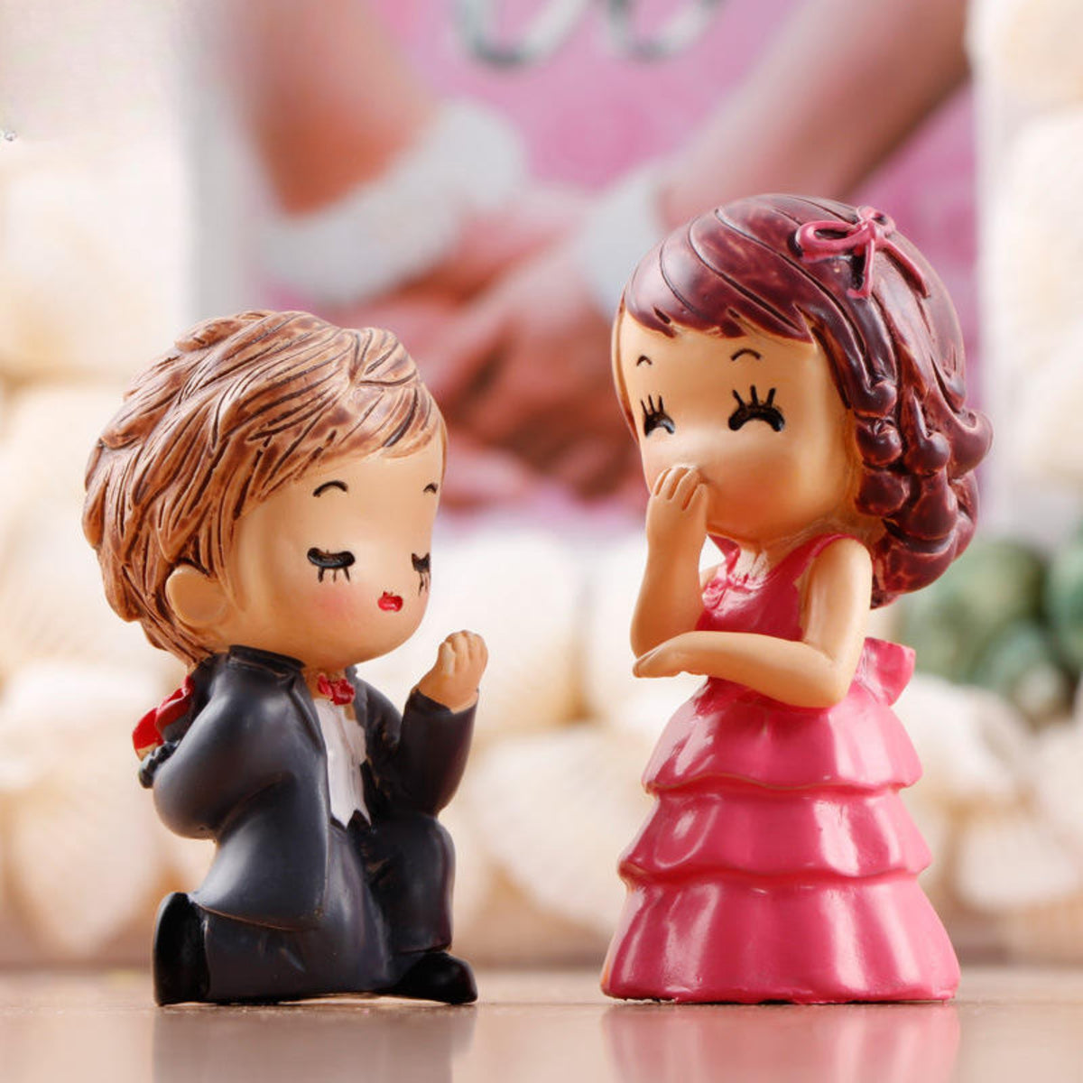 Small Proposing Couple Miniature