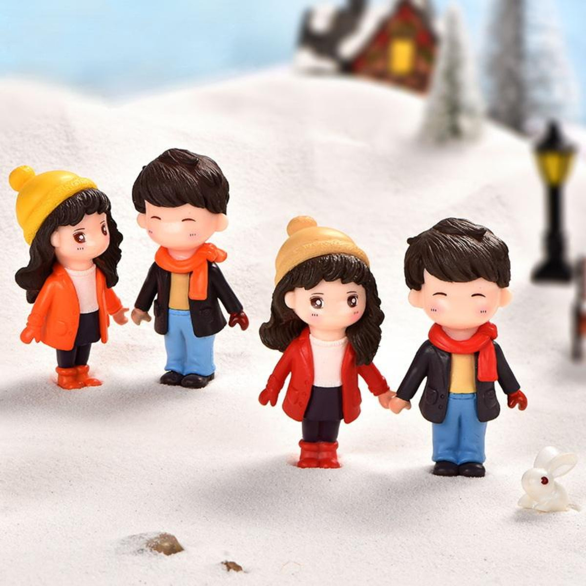Winter Honeymoon Couple Miniature