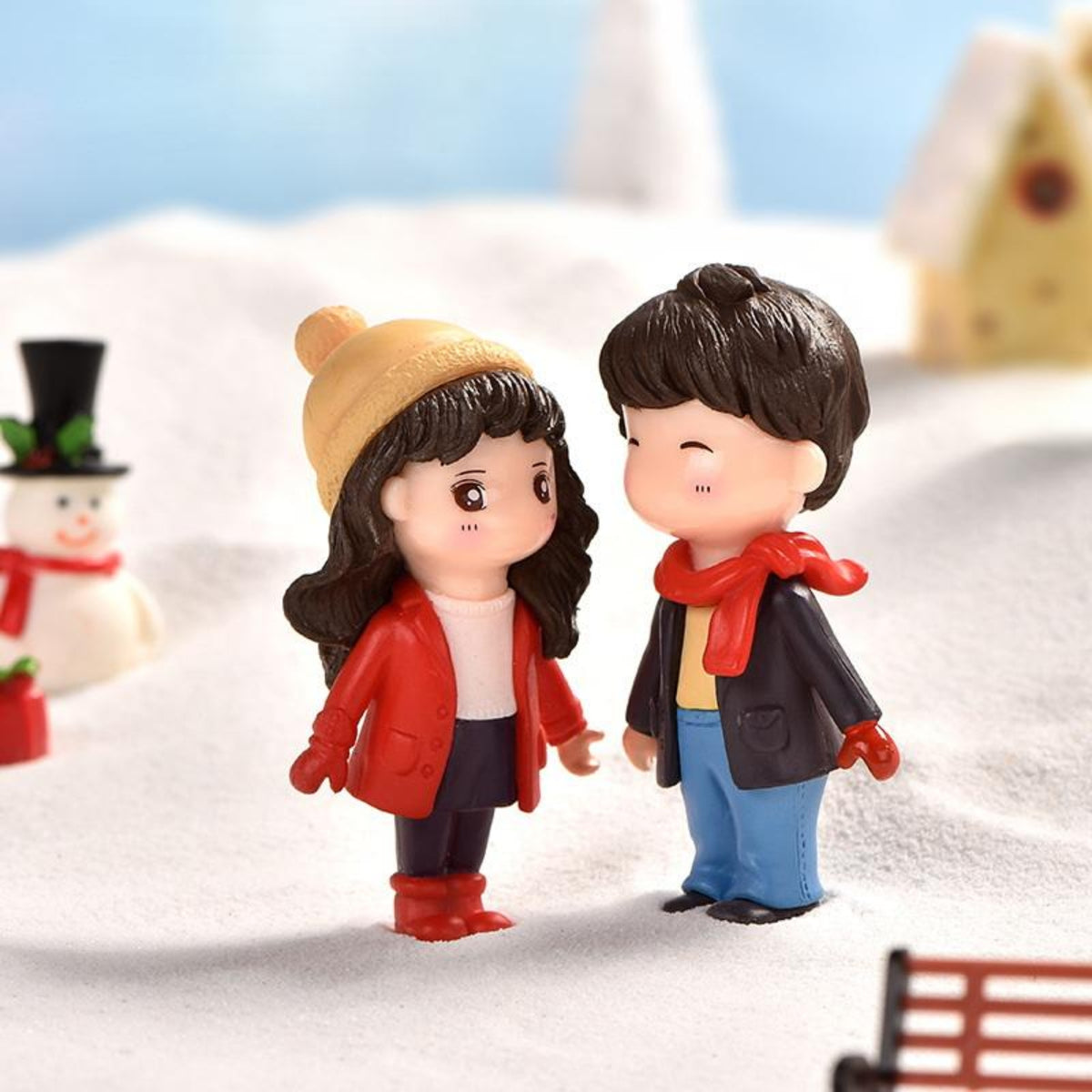 Winter Honeymoon Couple Miniature