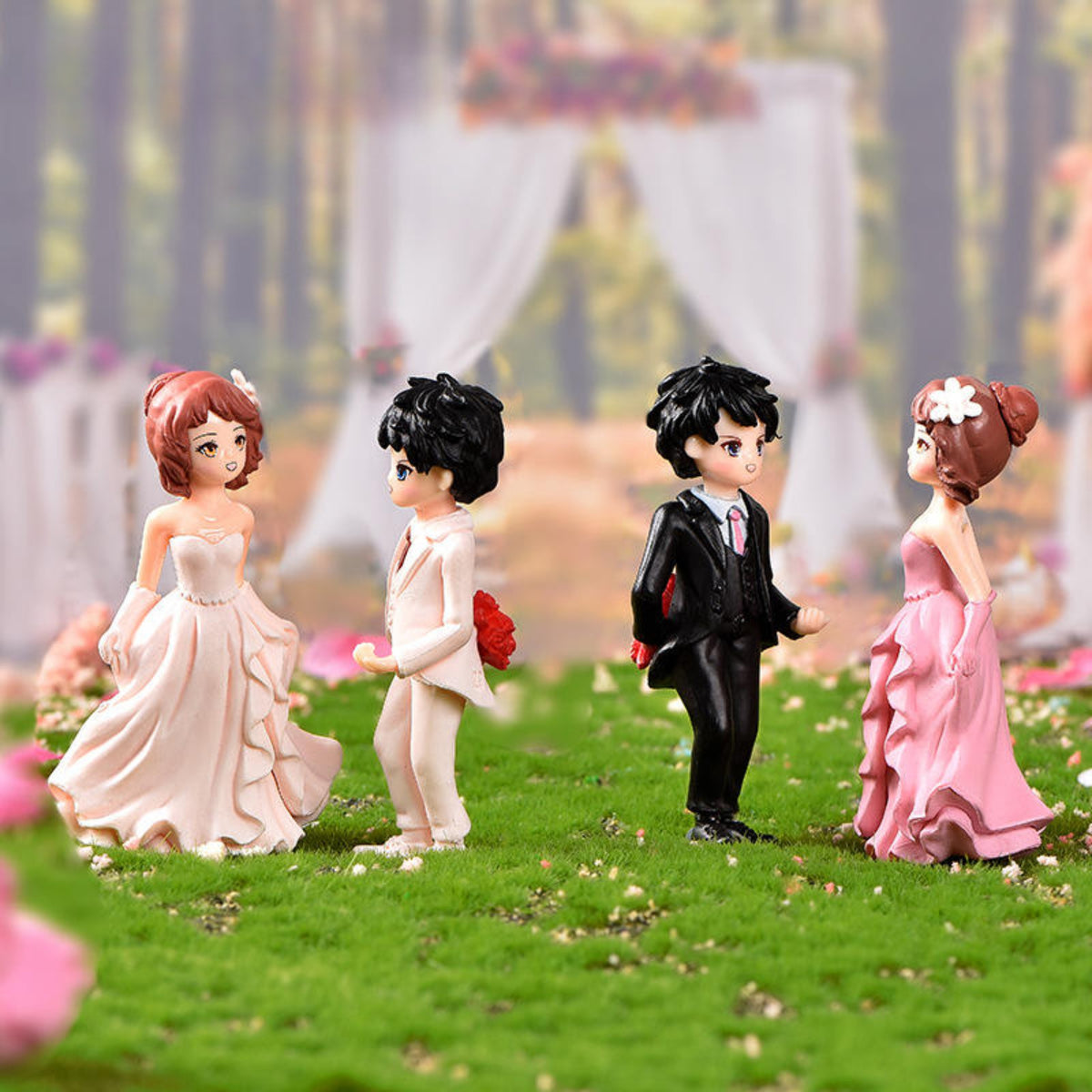 Romantic Couple Miniature (Peach & Pink)