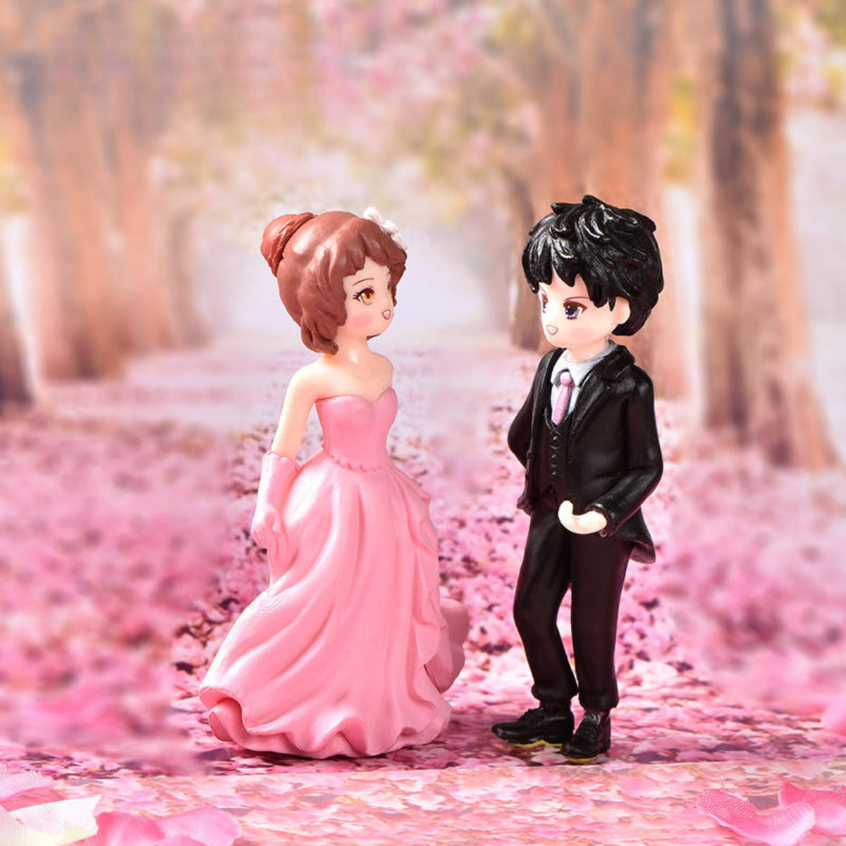Romantic Couple Miniature (Peach & Pink)
