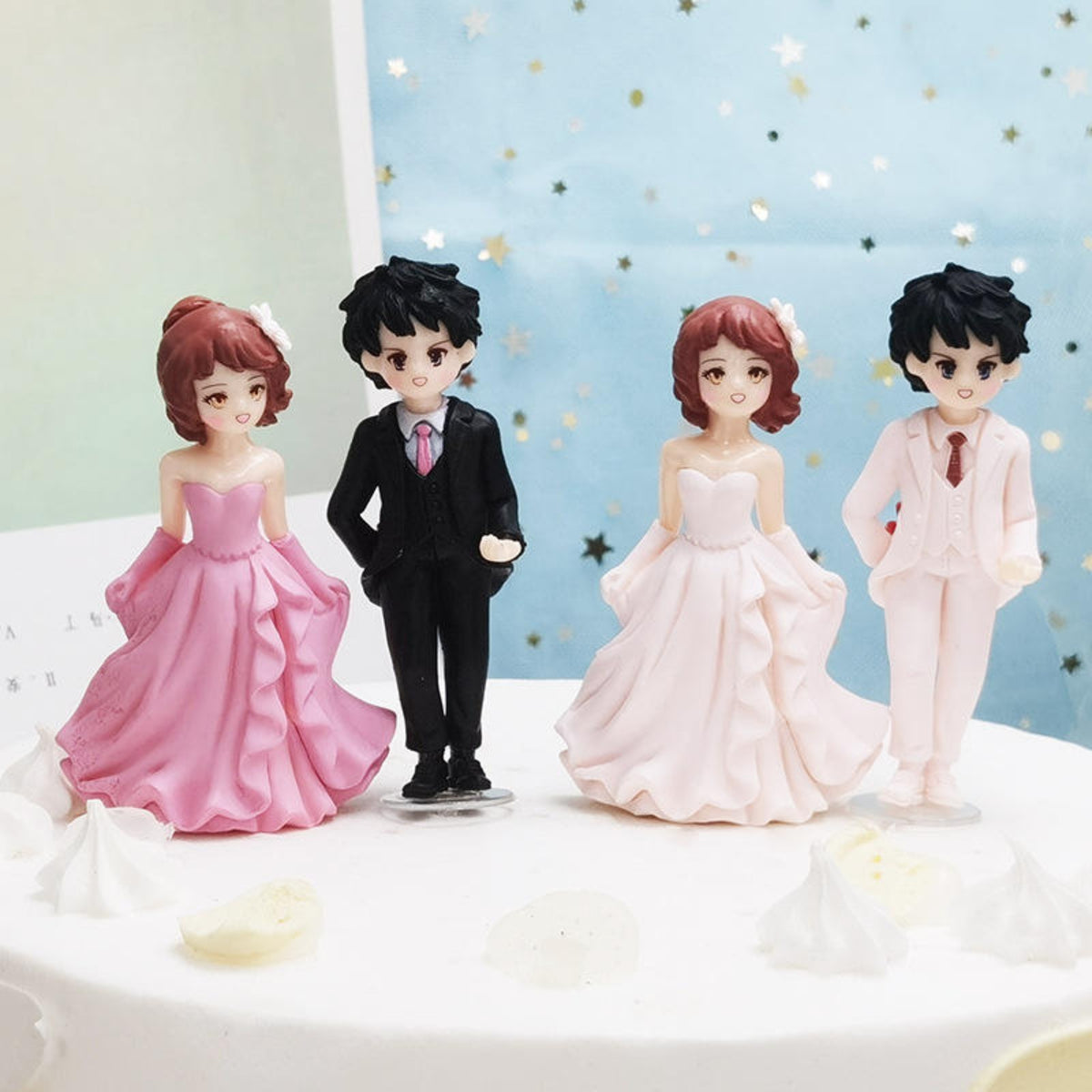 Romantic Couple Miniature (Peach & Pink)