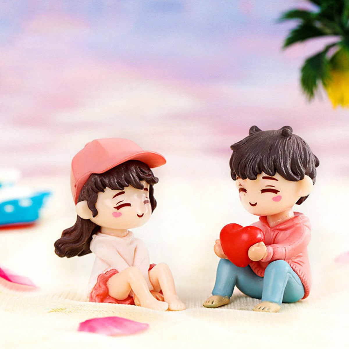 Couple Holding Heart Miniature