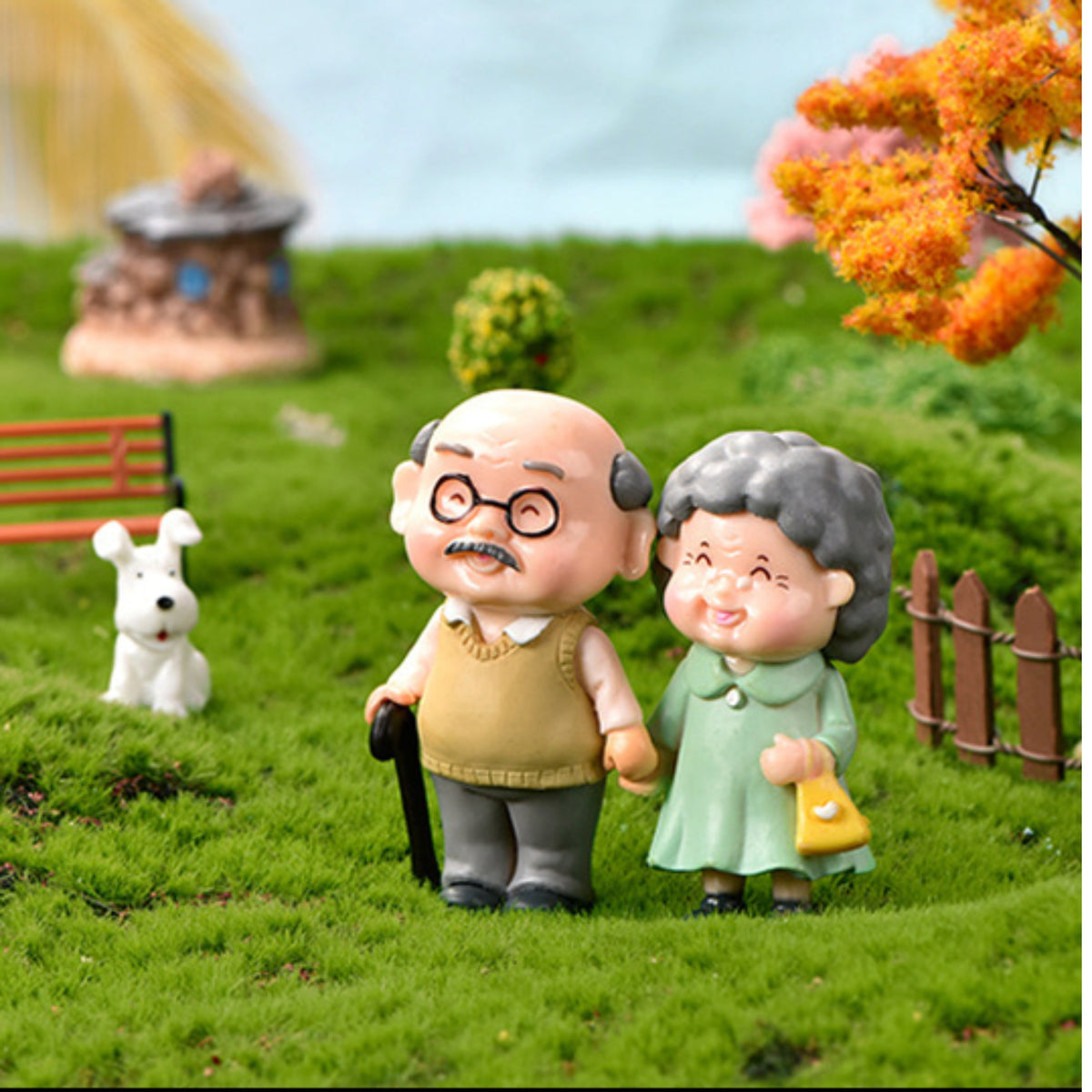 Cute Old Grandparents Miniature