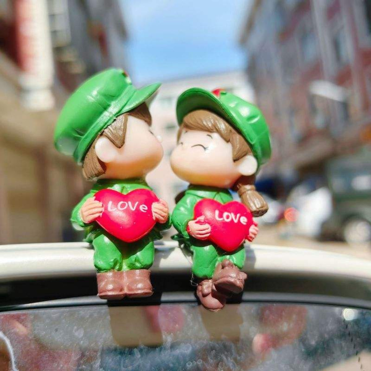 Army Couple with Heart Miniature