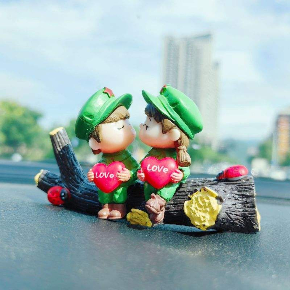 Army Couple with Heart Miniature