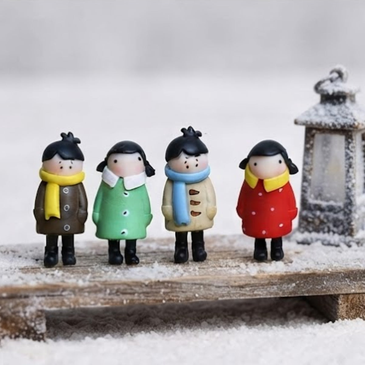 Winter Muffler Couple Miniature (4pc)