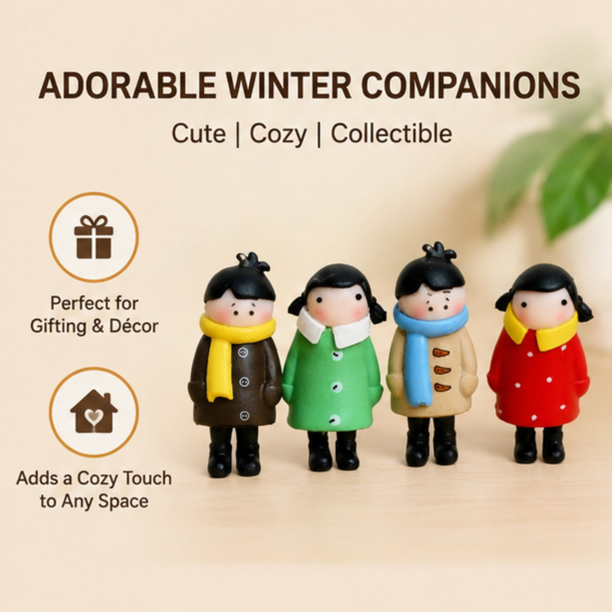 Winter Muffler Couple Miniature (4pc)