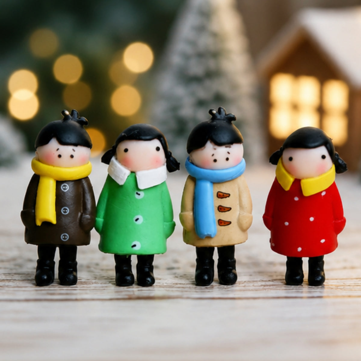 Winter Muffler Couple Miniature (4pc)