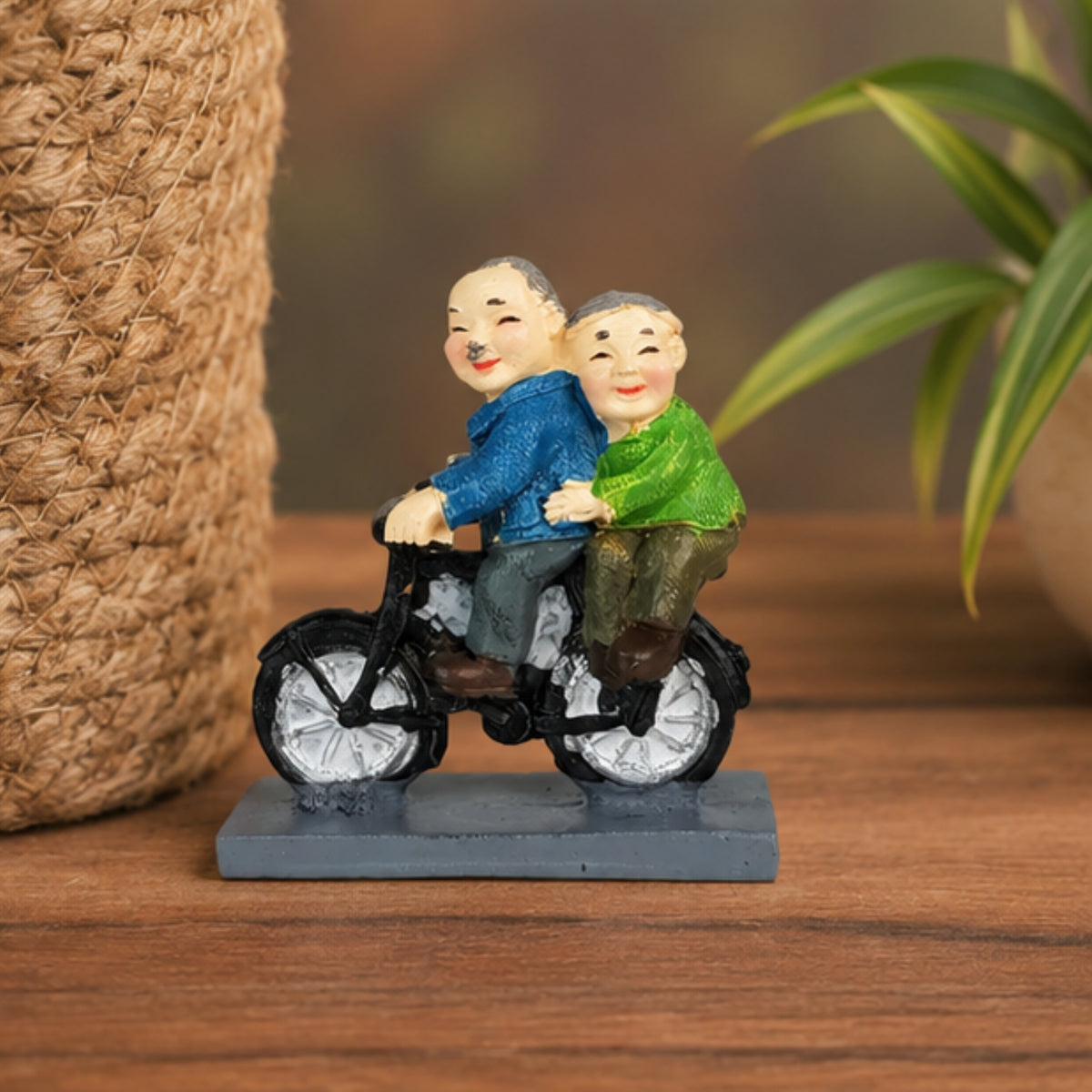Old Couple on Cycle Miniature