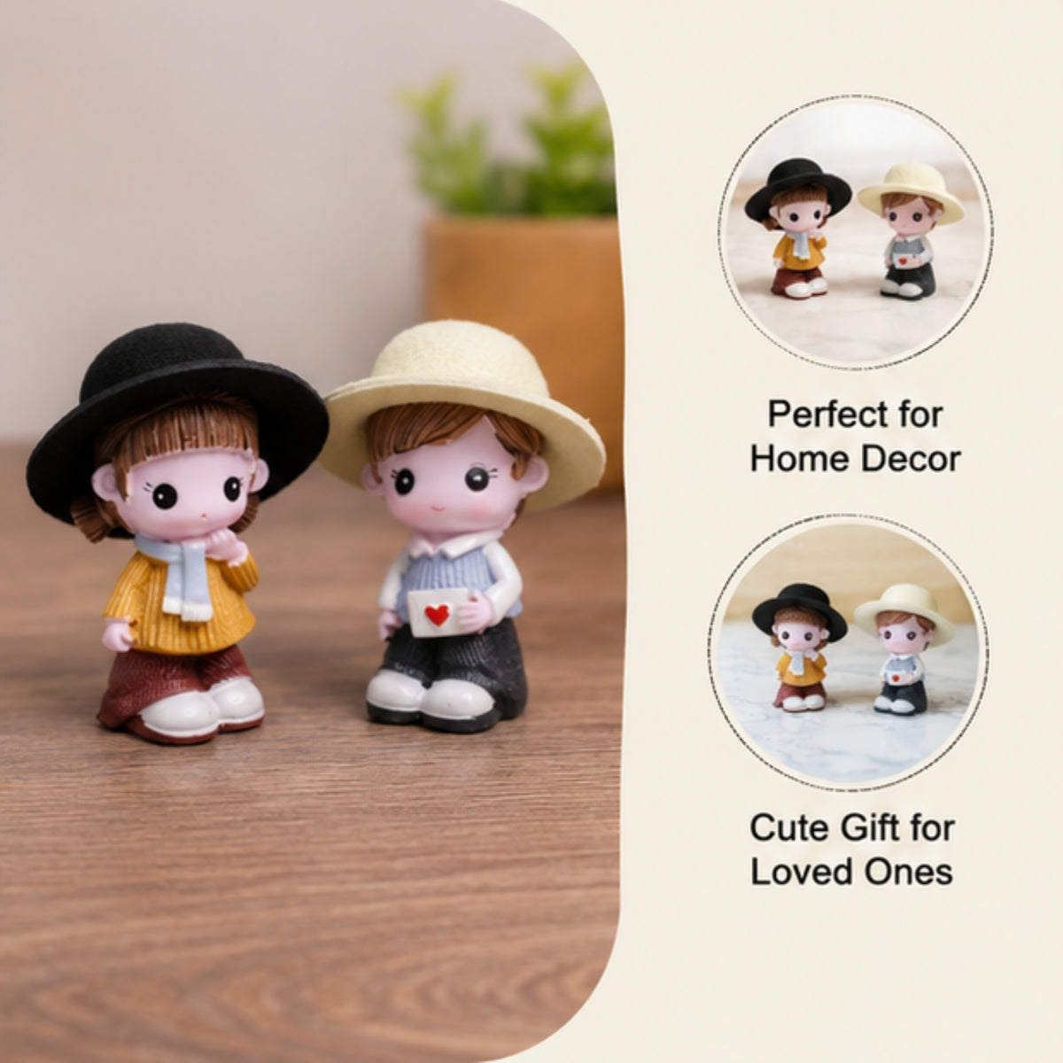 Love Couple with Hat Miniature