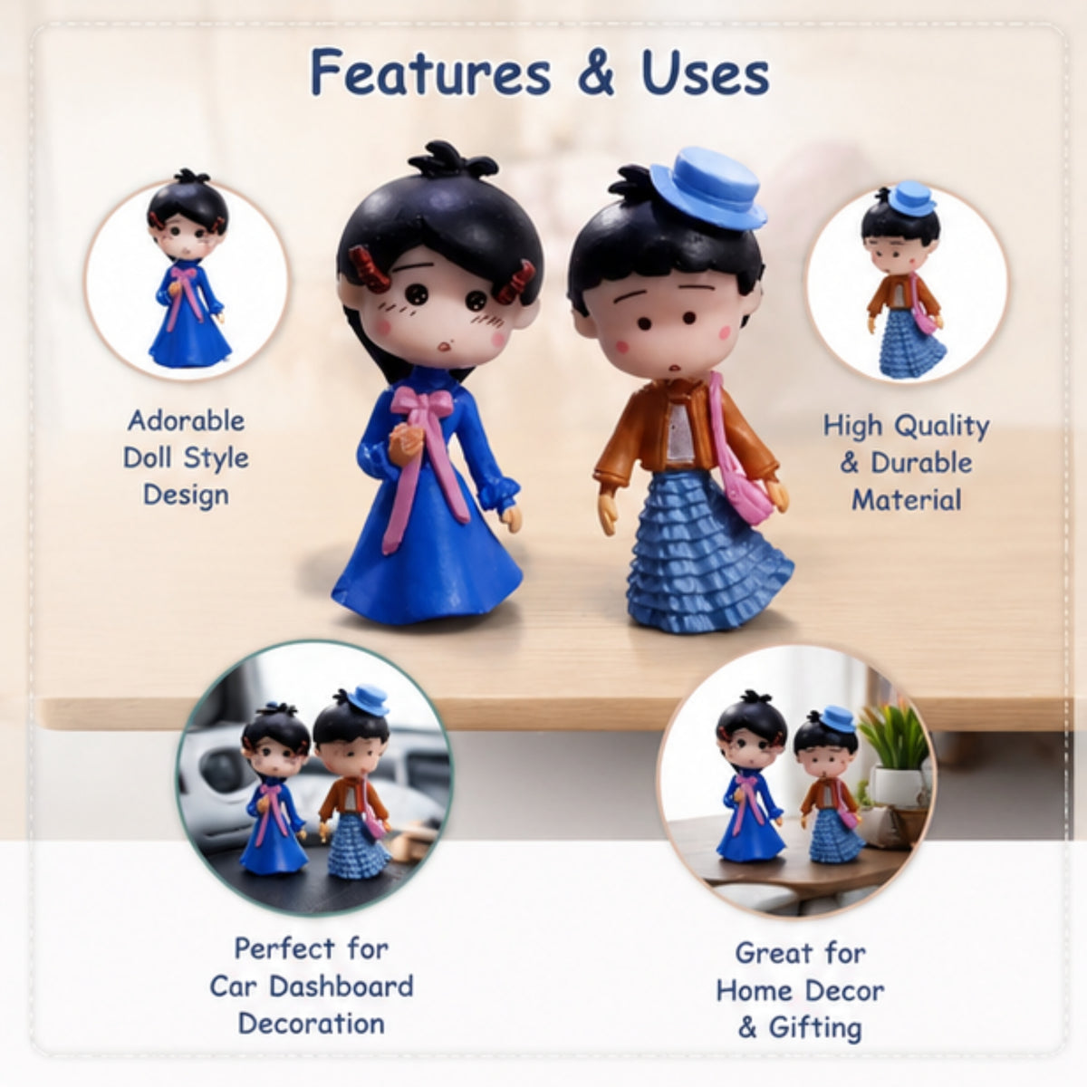 Doll Style Couple Miniature (Blue)