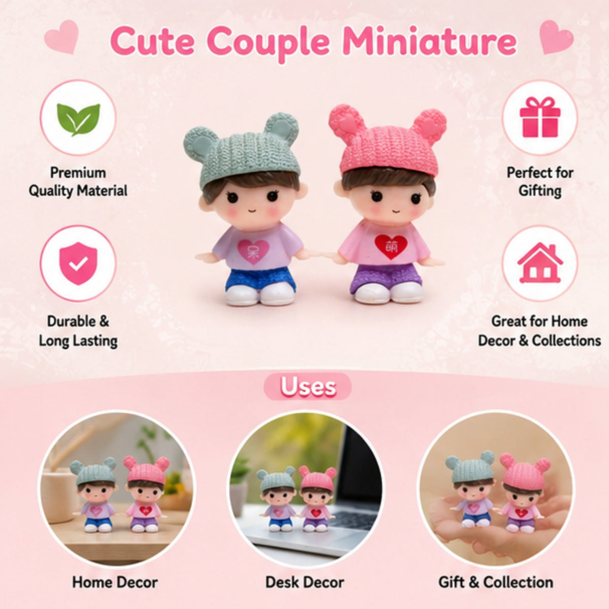 Cute Couple Miniature (Pack of 2)