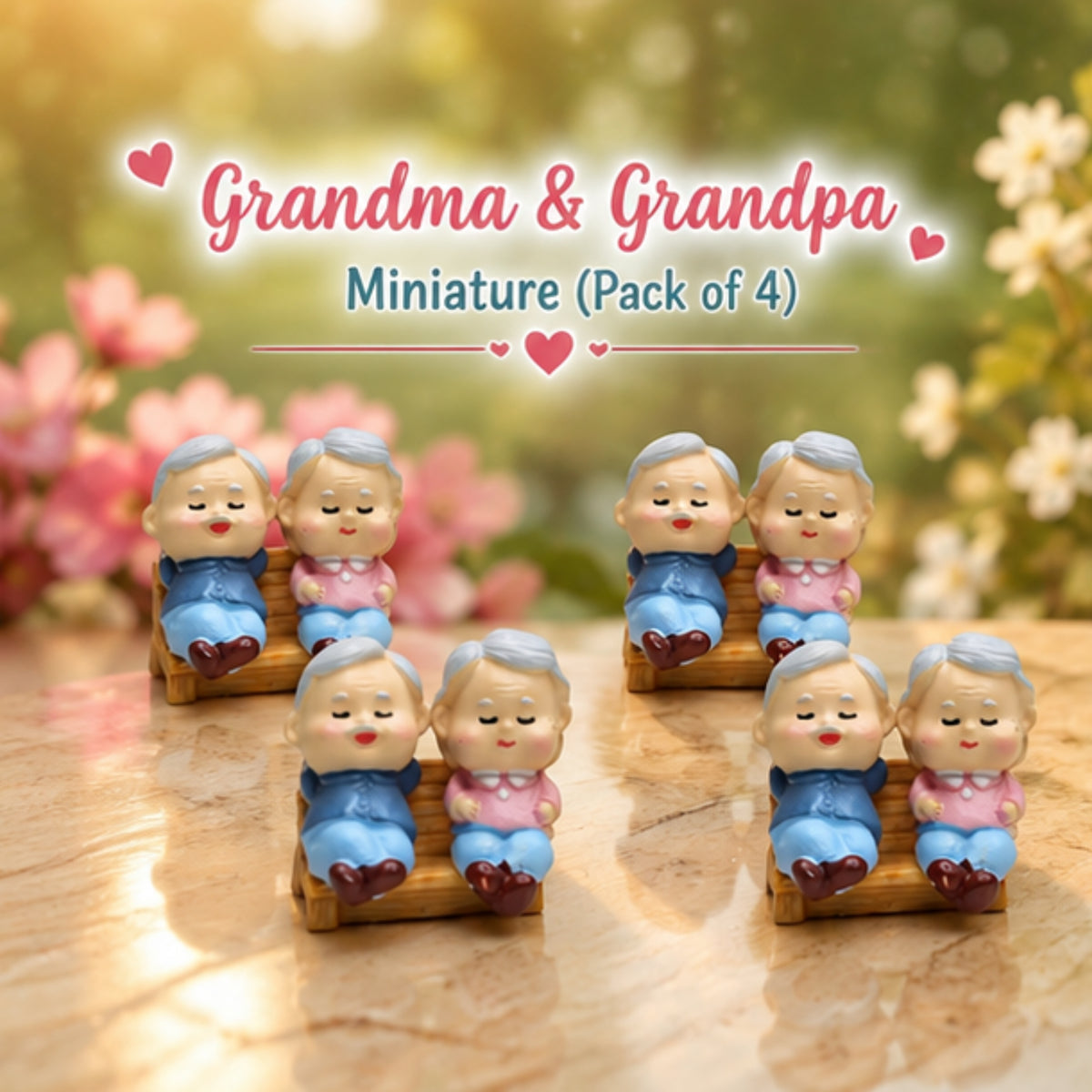 Grandma & Grandpa Miniature (Pack of 4)