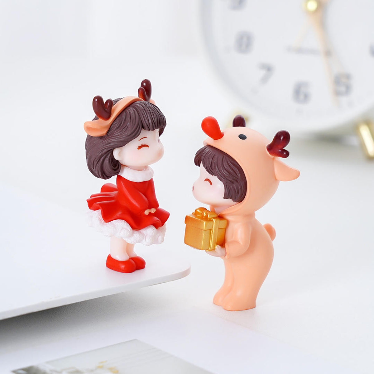 Christmas Couple Miniature Figures