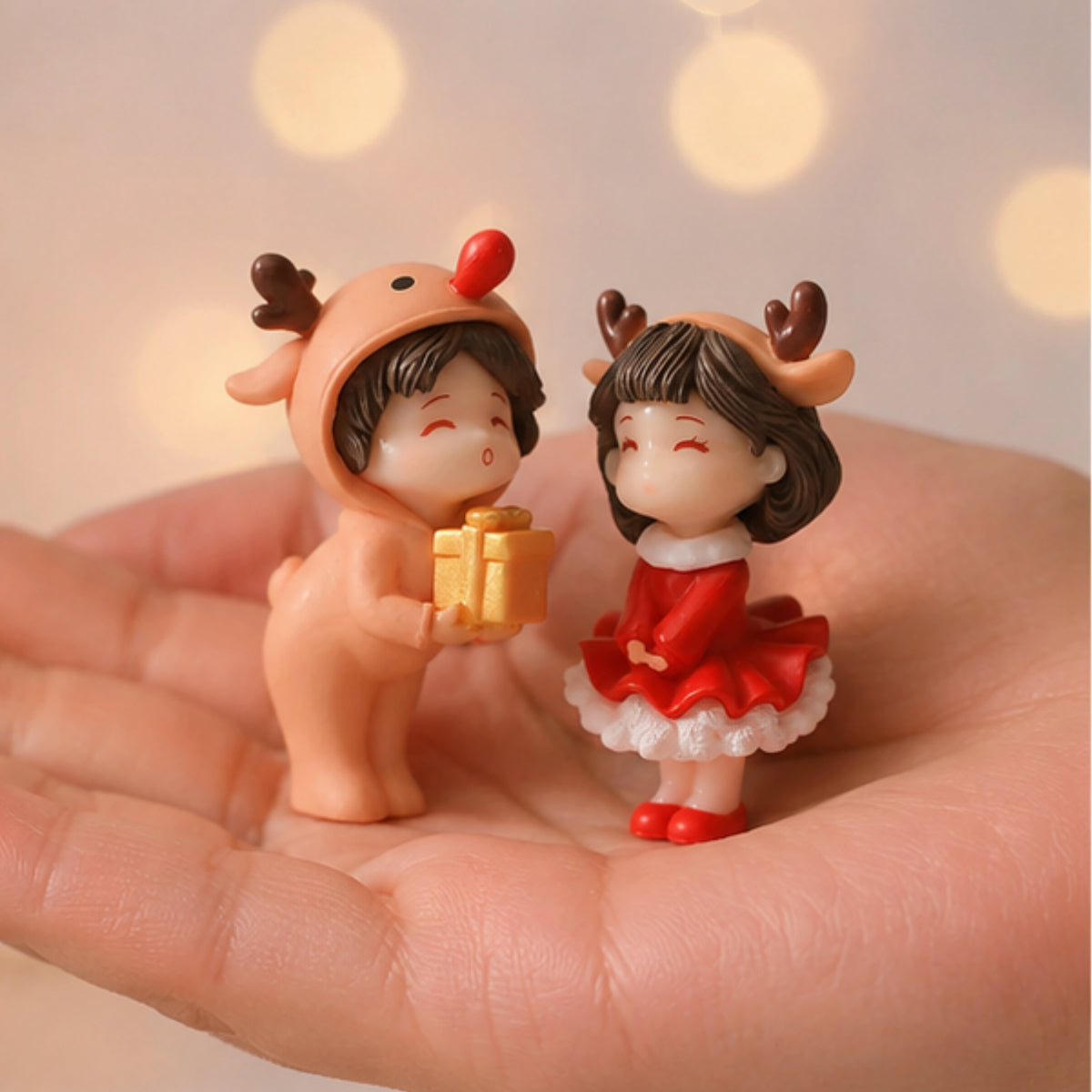 Christmas Couple Miniature Figures