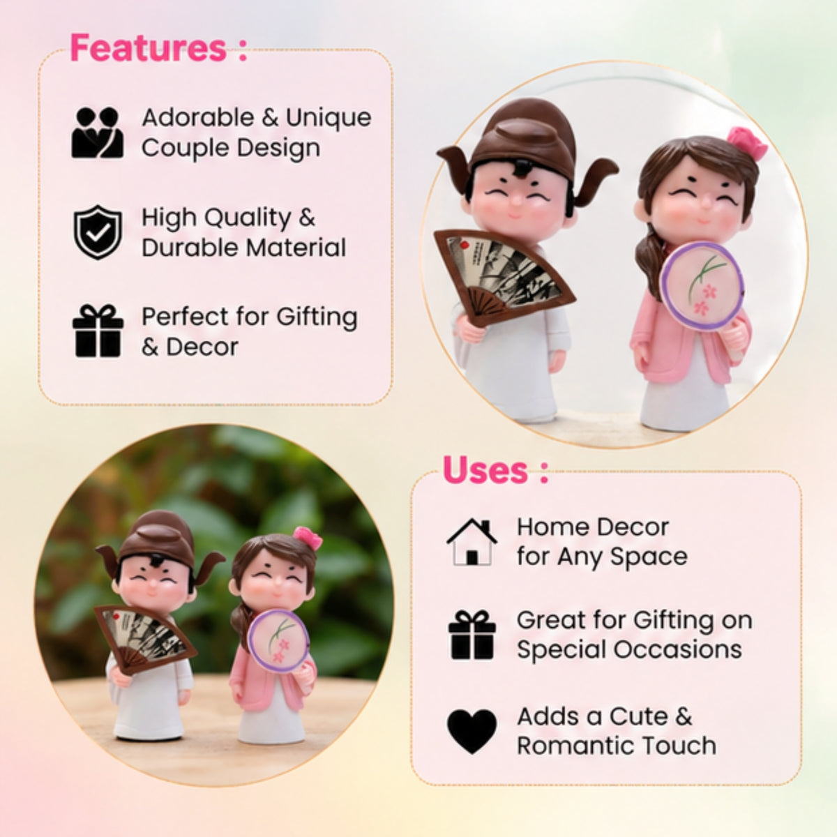 Sweetheart Couple Miniature Statues