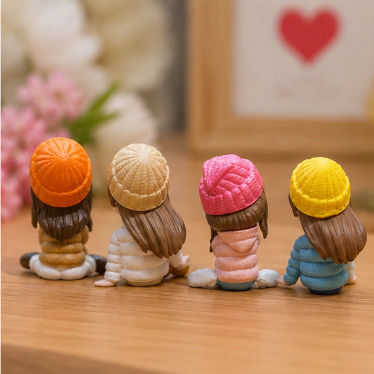Two Girls Sitting Miniature
