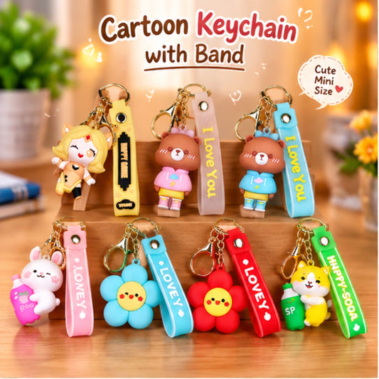 Cartoon Keychain with Band