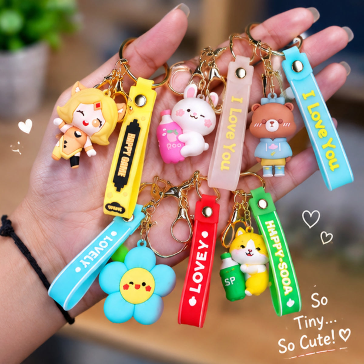 Cartoon Keychain with Band