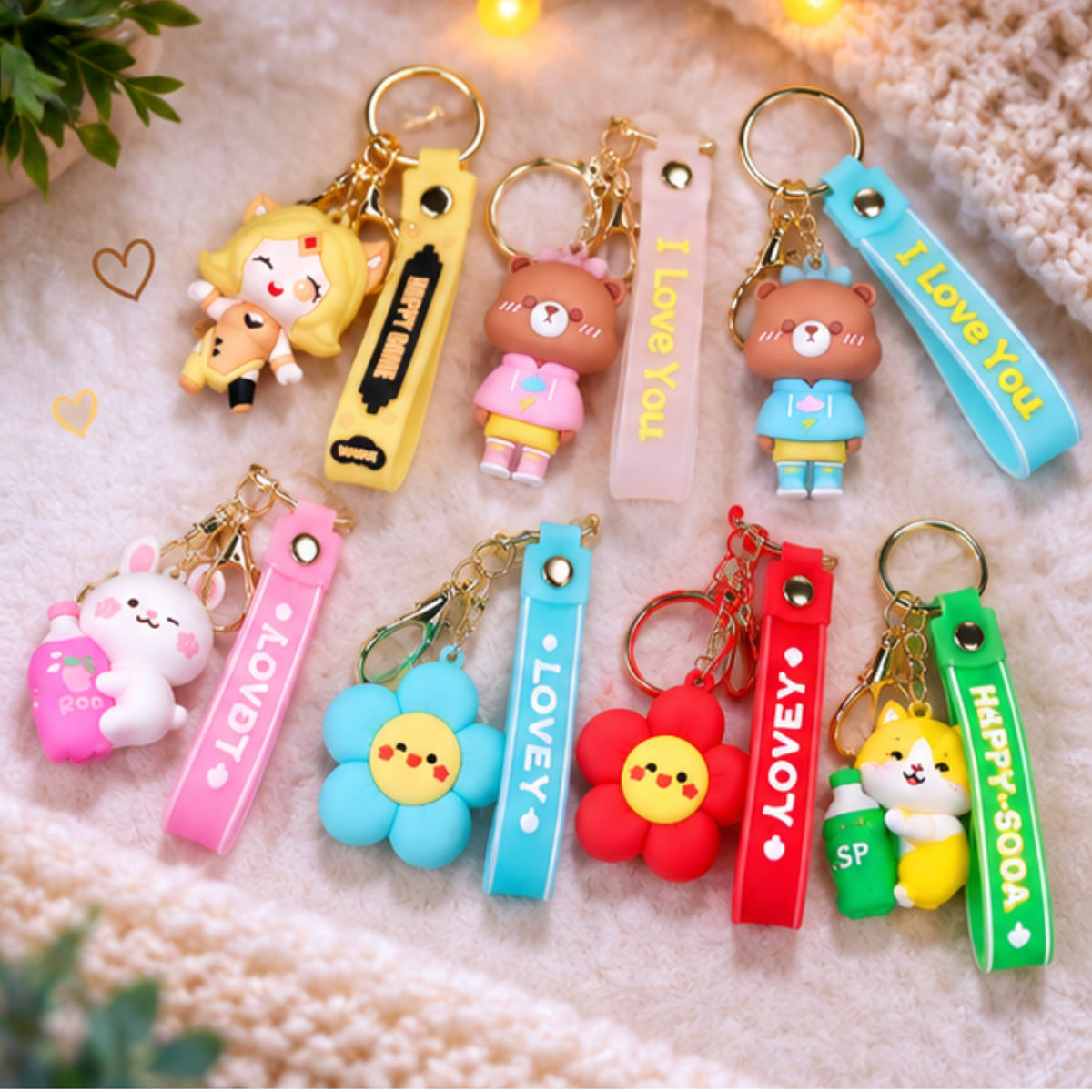 Cartoon Keychain with Band