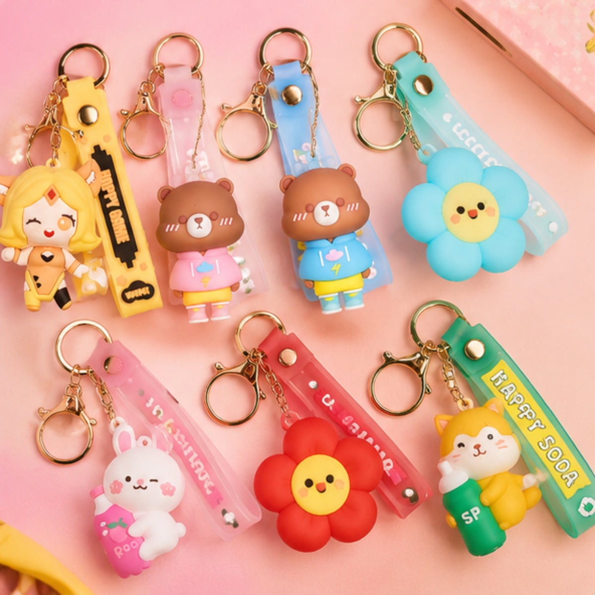 Cartoon Keychain with Band