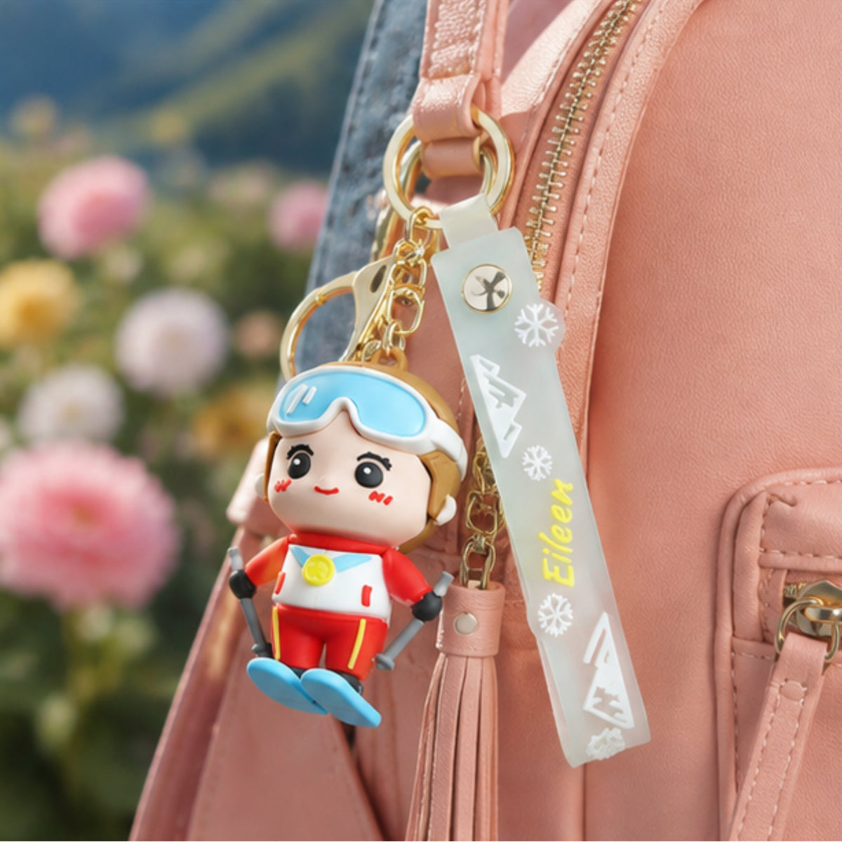 Ski Girl Keychain
