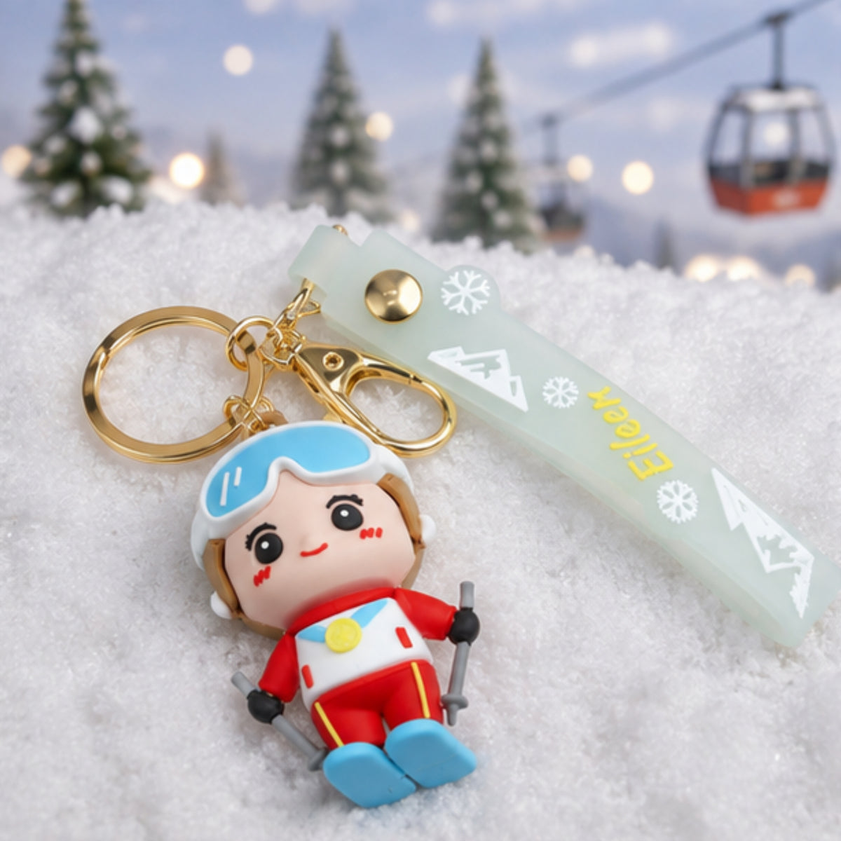 Ski Girl Keychain