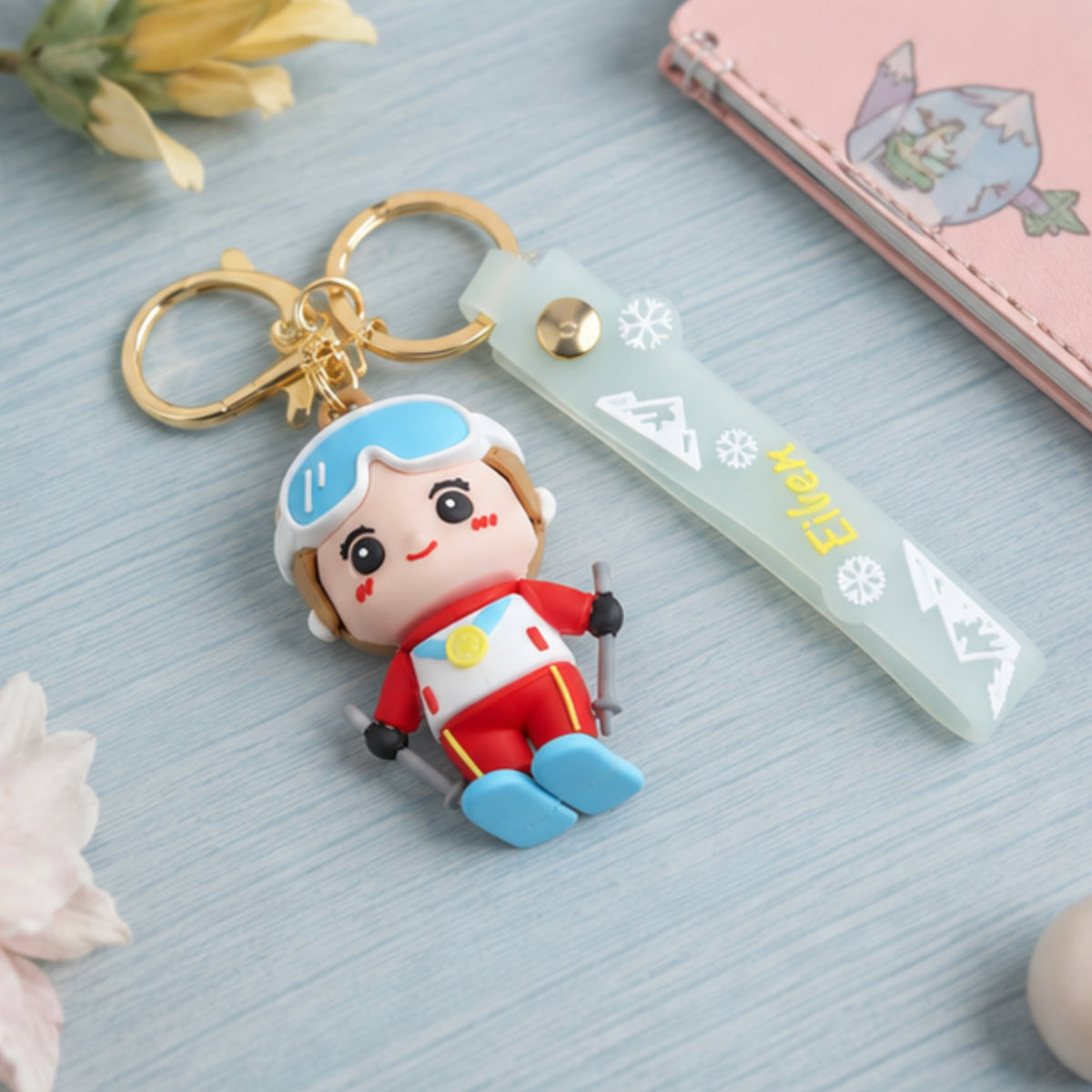 Ski Girl Keychain