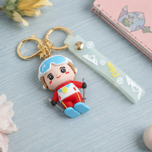 Ski Girl Keychain